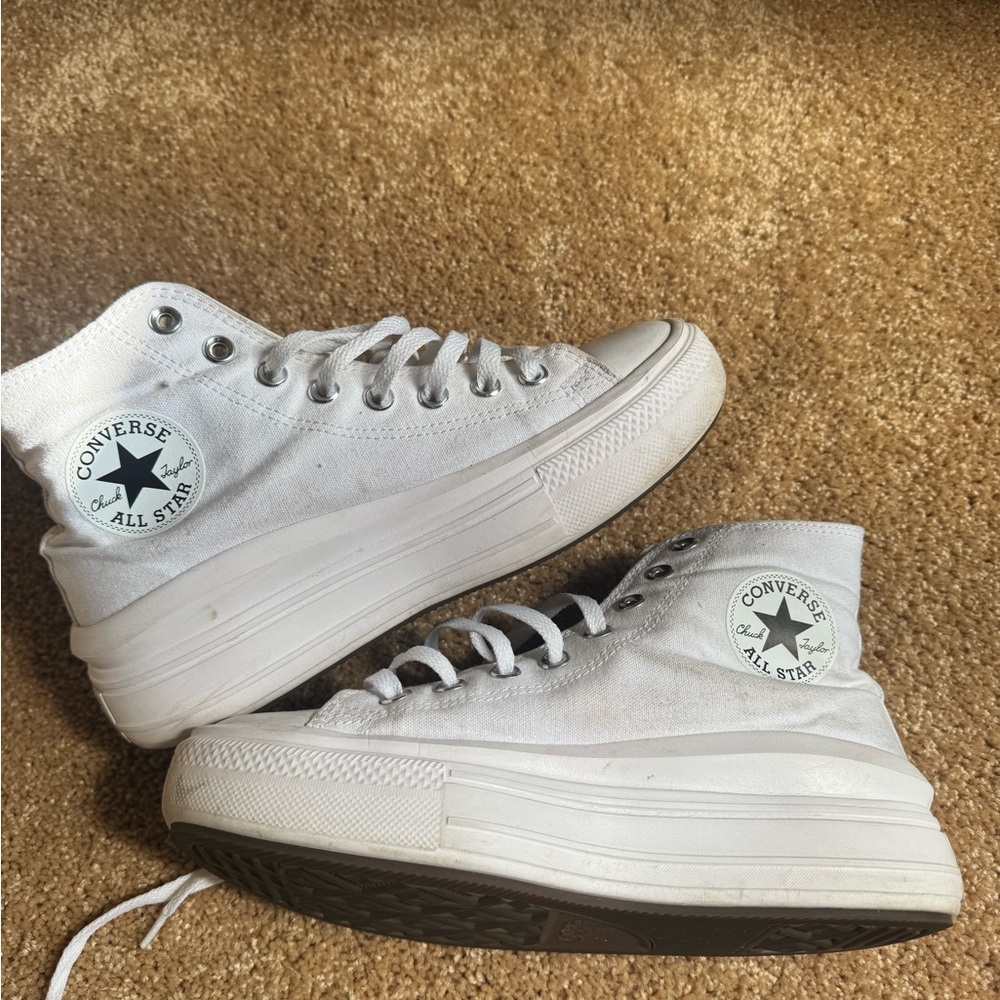 Converse White High-Top Sneakers